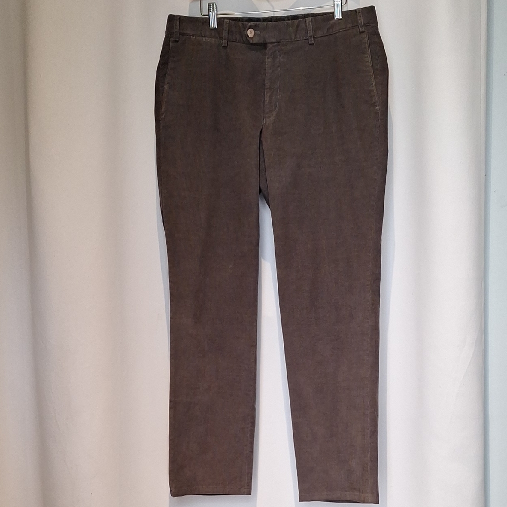 HILTL Men's Heather Gray Brown Corduroy Pants